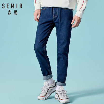 SEMIR jeans for men slim fit pants classic 2019 jeans male denim jeans