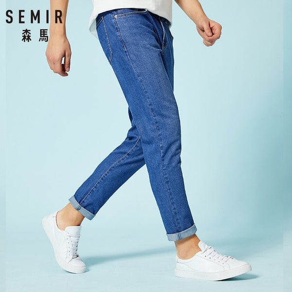 SEMIR jeans for men slim fit pants classic 2019 jeans male denim jeans